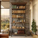 Libreria industriale in legno e ferro Boulangerie 115 cm - OrchideaMilano1981