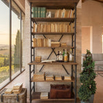 Libreria industriale in legno e ferro Boulangerie 115 cm - OrchideaMilano1981