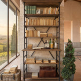 Libreria industriale in legno e ferro Boulangerie 115 cm - OrchideaMilano1981