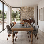 Tavolo in legno massello con top in zinco Convivium 220 cm - OrchideaMilano1981