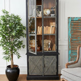 Vetrina da soggiorno in legno ferro e vetro St. Barth 100 cm - OrchideaMilano1981