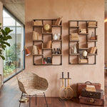 Libreria da parete in legno e ferro Segno 70 cm - OrchideaMilano1981