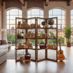 Libreria in legno di olmo di recupero Grange 200 cm - OrchideaMilano1981