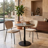 St. Malo 70 cm runder Bistrotisch aus Massivholz