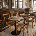 Tavolo rotondo in legno massello da bistrot St. Malo 70 cm - OrchideaMilano1981