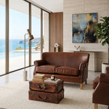 Divano 2 posti in pelle vintage Cambridge - OrchideaMilano1981