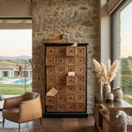 Cassettiera 28 cassettini in legno massello Apoteke 88 cm - OrchideaMilano1981