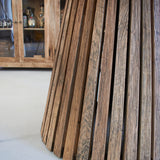 Tavolo rotondo in legno massello con top in zinco Elafonissos 140 cm