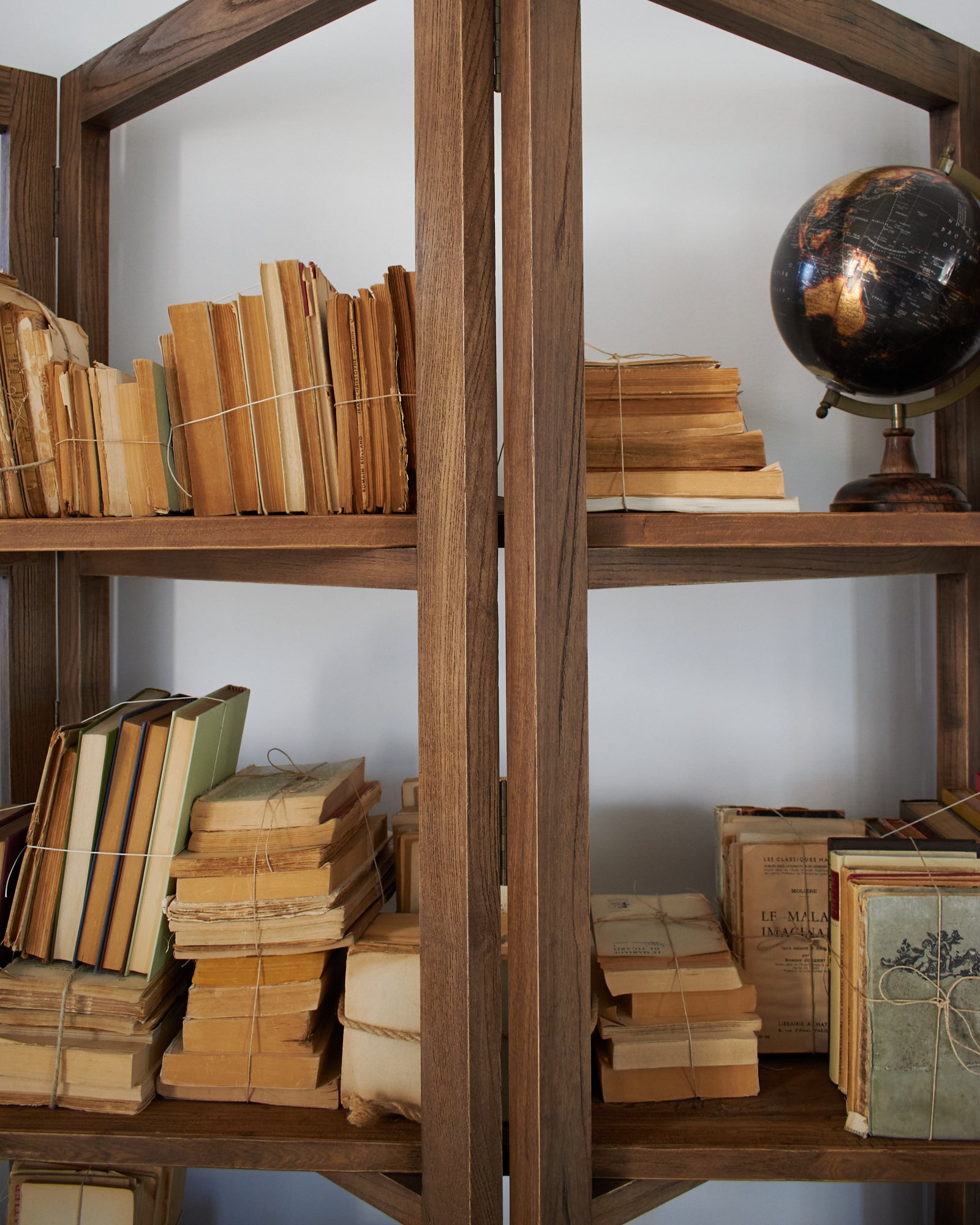 Libreria in legno di olmo di recupero Grange 200 cm - OrchideaMilano1981