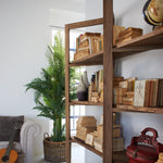 Libreria in legno di olmo di recupero Grange 200 cm - OrchideaMilano1981