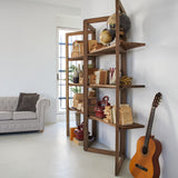 Libreria in legno di olmo di recupero Grange 200 cm - OrchideaMilano1981
