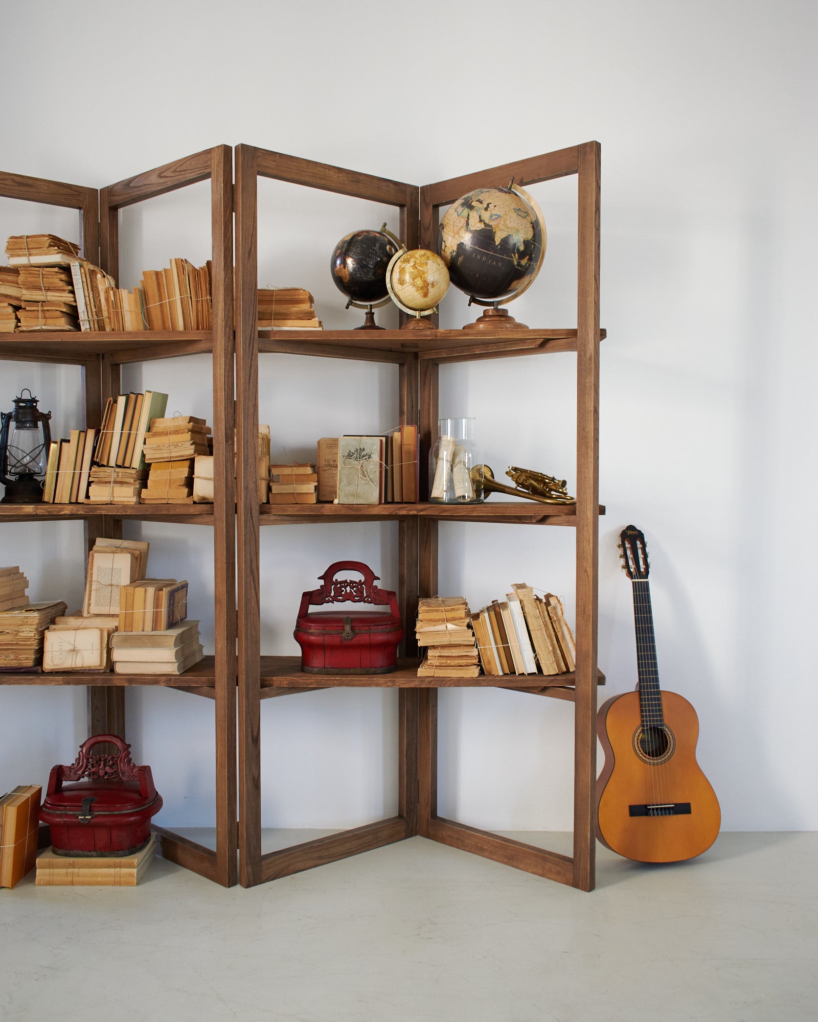 Libreria in legno di olmo di recupero Grange 200 cm - OrchideaMilano1981