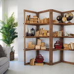 Libreria in legno di olmo di recupero Grange 200 cm - OrchideaMilano1981