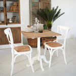 Tavolo quadrato in legno massello da bistrot Andalusia 70 cm - OrchideaMilano1981