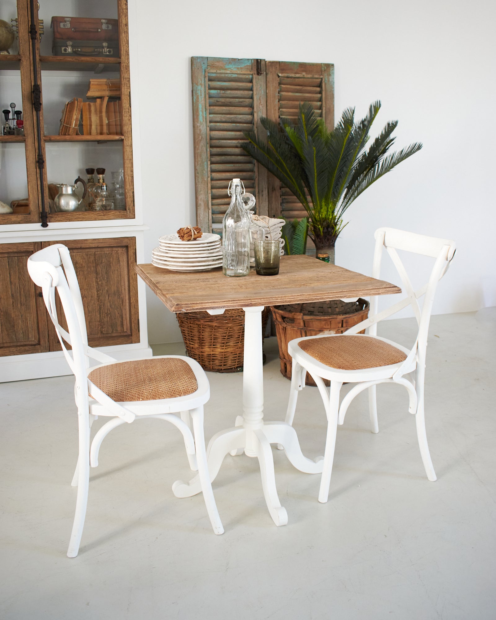 Tavolo quadrato in legno massello da bistrot Andalusia 70 cm - OrchideaMilano1981