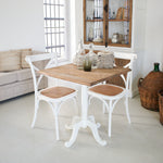 Tavolo quadrato in legno massello da bistrot Andalusia 70 cm - OrchideaMilano1981