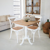Tavolo quadrato in legno massello da bistrot Andalusia 70 cm - OrchideaMilano1981