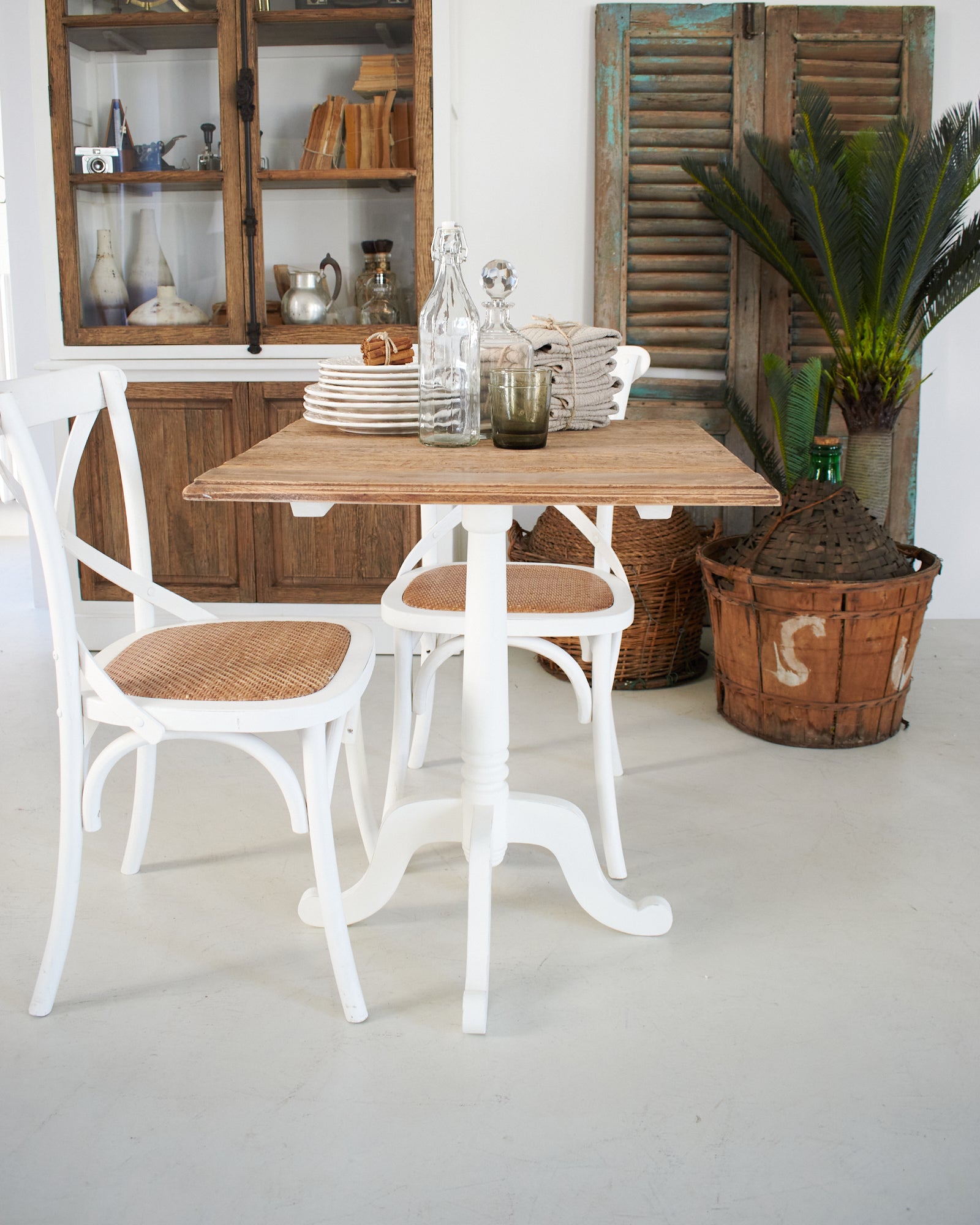 Tavolo quadrato in legno massello da bistrot Andalusia 70 cm - OrchideaMilano1981