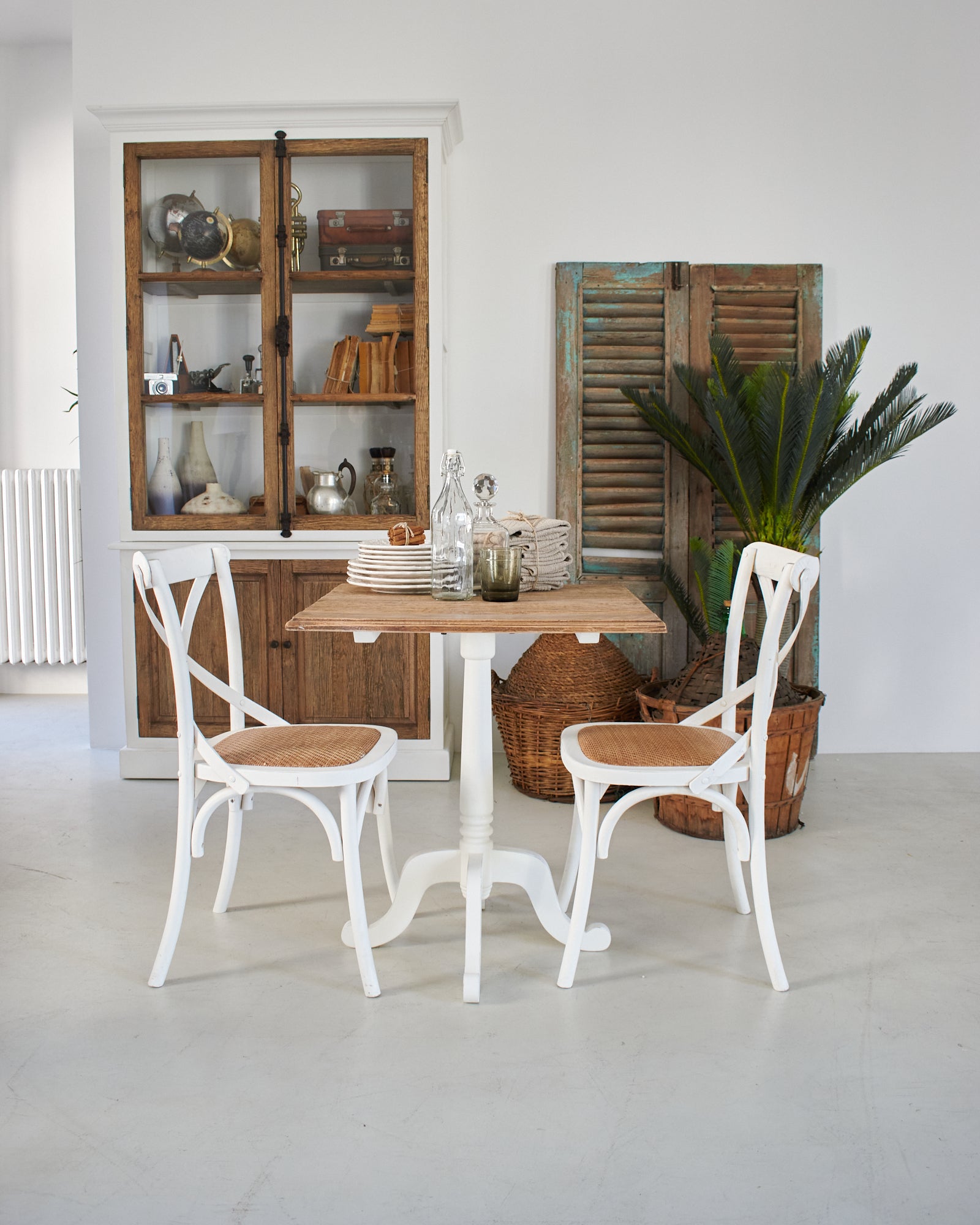 Tavolo quadrato in legno massello da bistrot Andalusia 70 cm - OrchideaMilano1981