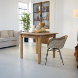 Extendable table in reclaimed oak wood Depot 90-180 cm