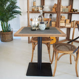 Square solid wood bistro table St. Malo