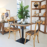 Square solid wood bistro table St. Malo