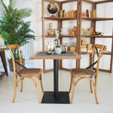 Square solid wood bistro table St. Malo