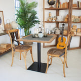 Square solid wood bistro table St. Malo