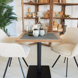 Square solid wood bistro table St. Malo