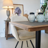 Square solid wood bistro table St. Malo