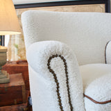 Tibet Sheepskin Fur Fabric Armchair