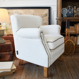 Tibet Sheepskin Fur Fabric Armchair