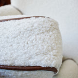 Tibet Sheepskin Fur Fabric Armchair