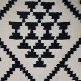 Poltrona in tessuto kilim e ferro Black & White con doppia copertura