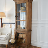 Talbot 70 cm 2-door wood and glass display cabinet