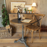 Paris 70cm runder Bistrotisch aus Massivholz