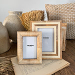 Portafoto con cornice in osso Cinnamon - OrchideaMilano1981