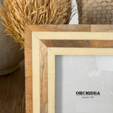 Portafoto con cornice in legno e osso Natura Lines - OrchideaMilano1981