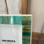 Portafoto con cornice in osso Turquoise small - OrchideaMilano1981