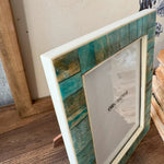 Portafoto con cornice in osso Turquoise big - OrchideaMilano1981