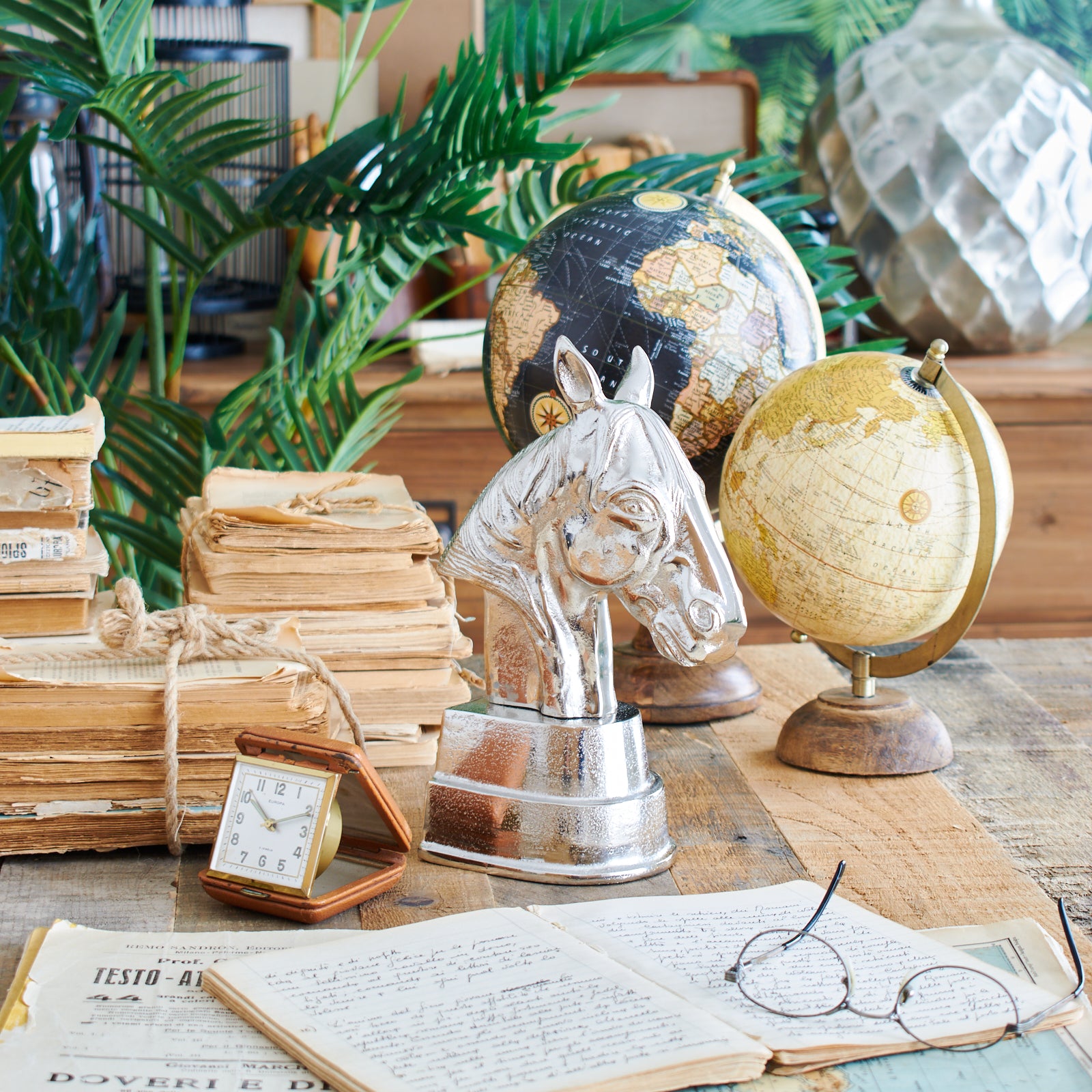 Oggetto decorativo in fusione di alluminio Horse Head - OrchideaMilano1981