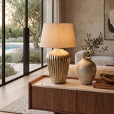 Madras machined aluminum table lamp