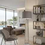 Lampada da terra in acciaio e quarzite New York Club - OrchideaMilano1981