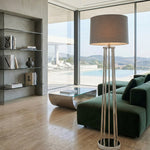 Lampada da terra in acciaio e quarzite New York Club - OrchideaMilano1981