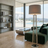 Lampada da terra in acciaio e quarzite New York Club - OrchideaMilano1981