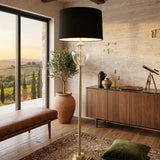 Stehlampe Pigalle aus Metall und Glas