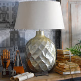 Lampada da tavolo in alluminio lavorato Bombay - OrchideaMilano1981