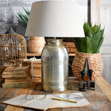 Lampada da tavolo in alluminio lavorato Chennay - OrchideaMilano1981