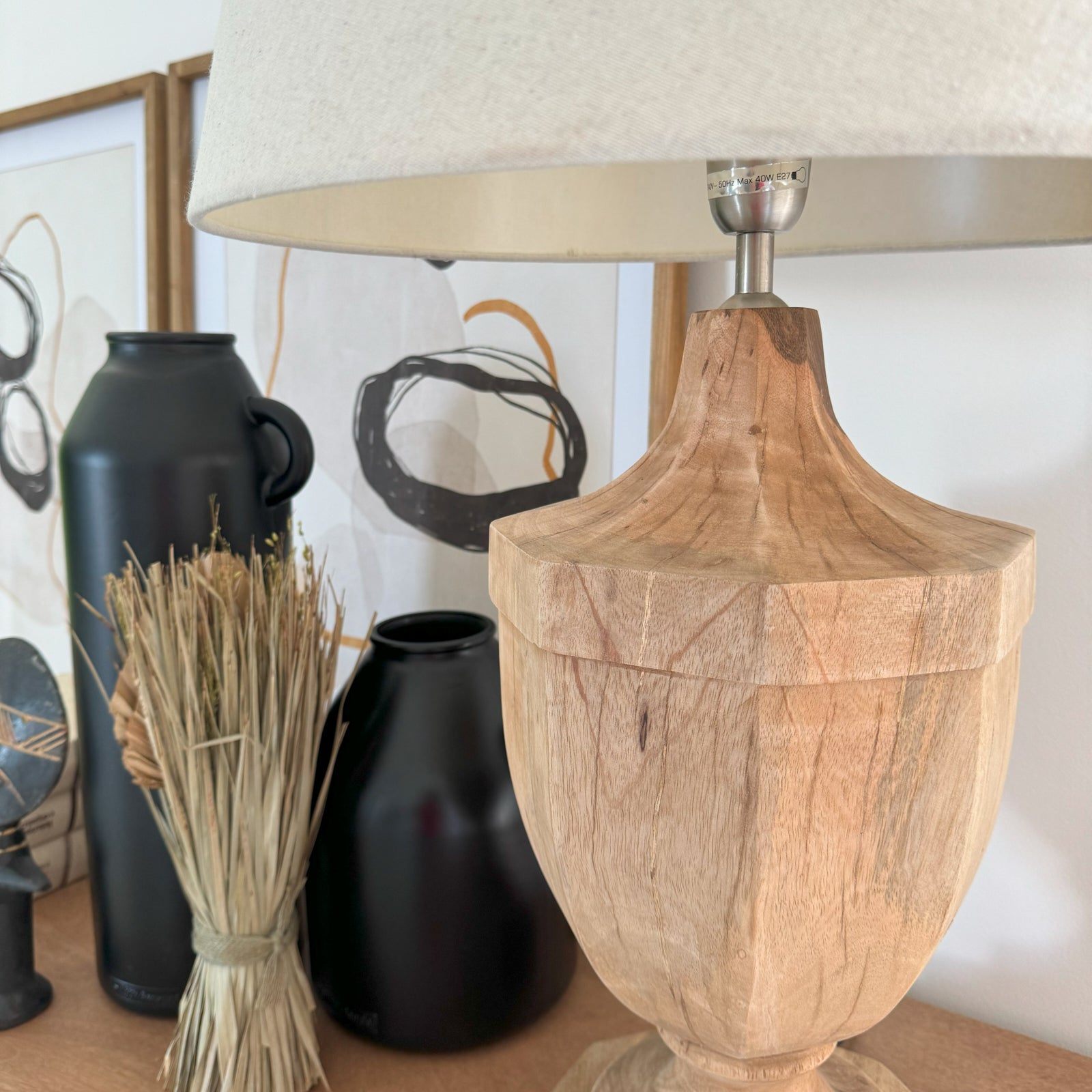 Lampada da tavolo in legno Antiparos - OrchideaMilano1981