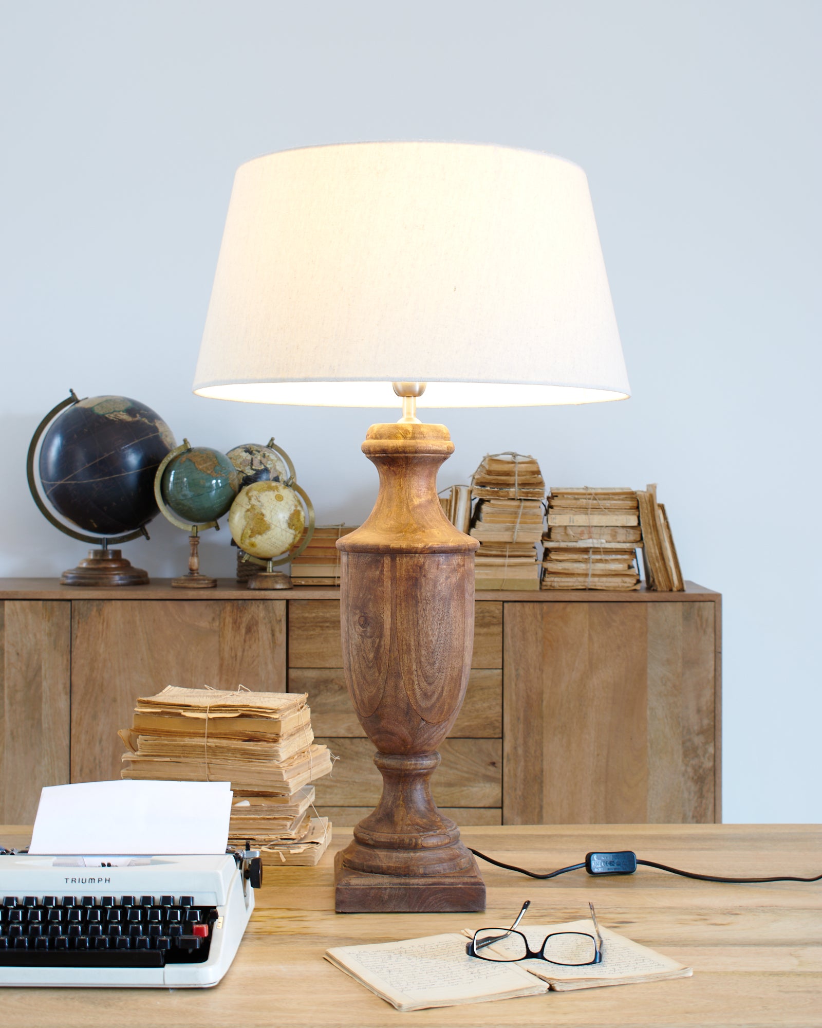 Lampada da tavolo in legno Cartagena - OrchideaMilano1981